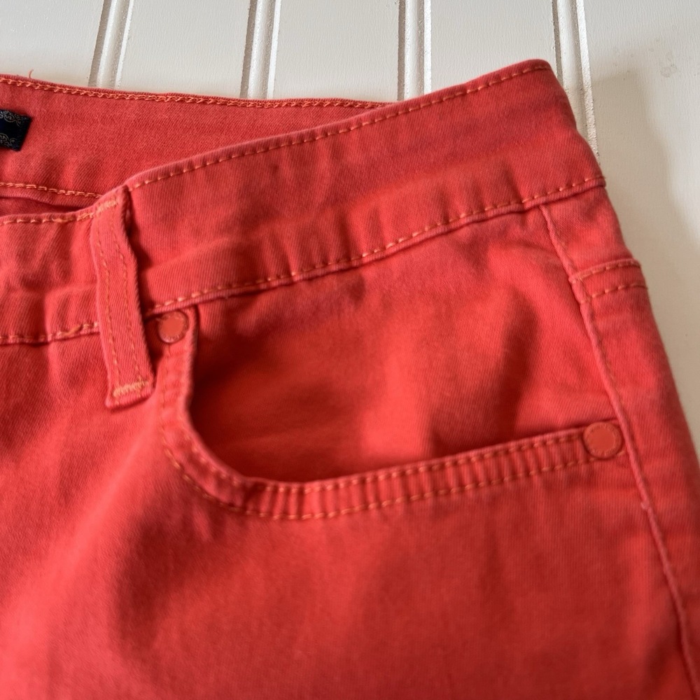 Bandolino Women's Capri Pants Size 10 Coral Pink Cotton Blend Stretch - Picture 4 of 11